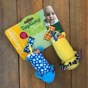 Tag Along Chimes, velcro baby rattle chime teethers